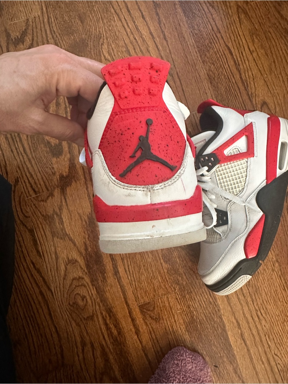 Air Jordan 4 Retro GS 'Red Cement' - youth 6.5 - Picture 10 of 14